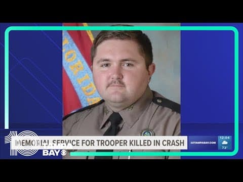 Memorial service for FHP trooper killed in the line of duty following crash on I-95