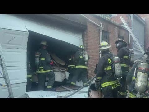 Fire burns funeral home garage in Southeast DC