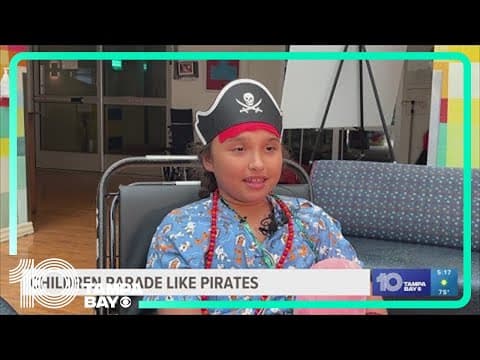 Pirates invade St. Joseph's Children's Hospital for a Gasparilla parade experience