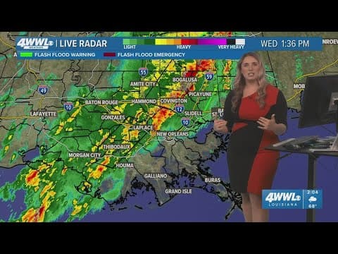 Severe Weather 2PM update: Flash Flood warnings, high-water advisories continue Wednesday afternoon