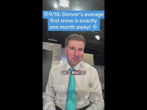 ❄️9/18: Denver’s average  first snow is exactly  one month away! ❄️