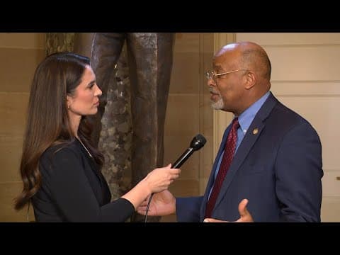 Rep. Glenn F. Ivey speaks after boycotting President Trump's joint address to Congress