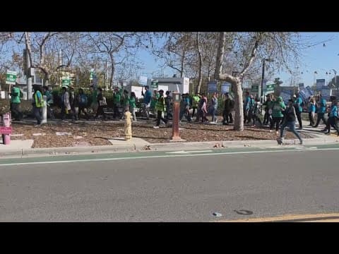 Thousands of UC workers across California hit picket line in three-day strike