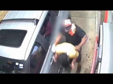 Suspects on the run after video shows them rob victims at SW Houston ATM