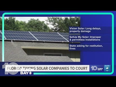 Florida taking solar companies to court