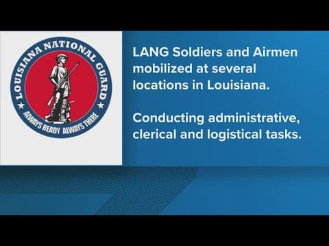 Louisiana National Guard Assists ICE With Administrative Tasks