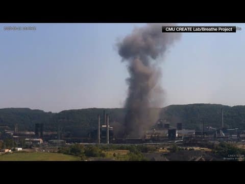Video shows the explosion at the U.S. Steel facility near Pittsburgh