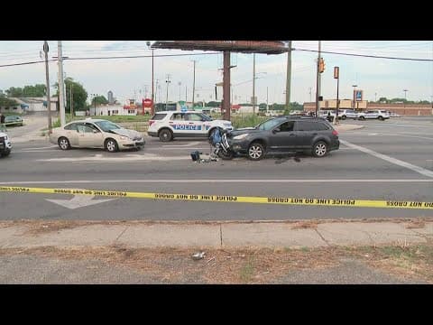 Police: 1 shot, motorcyclist injured in west Columbus crash