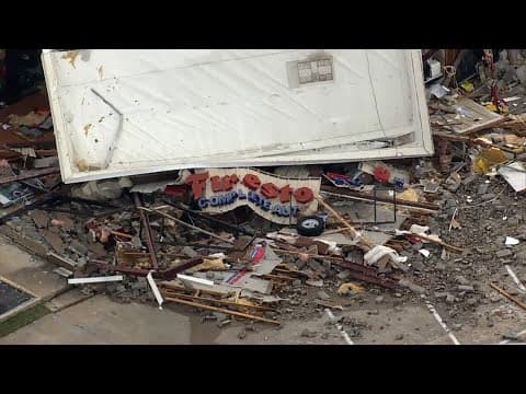 Raw aerials: Strong storms collapse building, cause damage in Katy area
