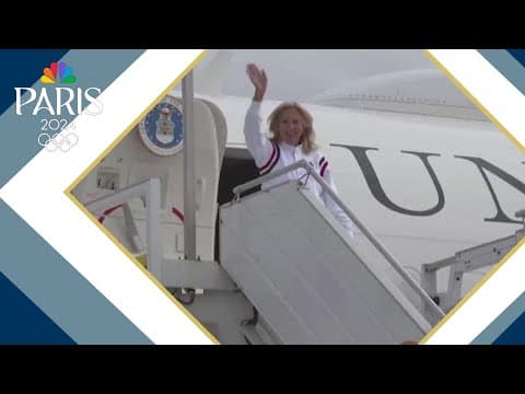 First Lady Jill Biden lands in Paris for Olympics