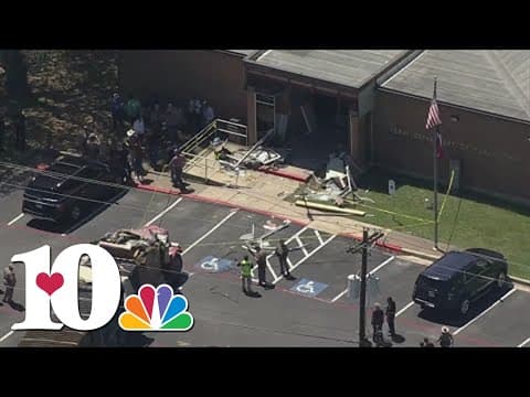 1 person killed, more than a dozen injured after stolen semi-truck crashes into Texas DPS building