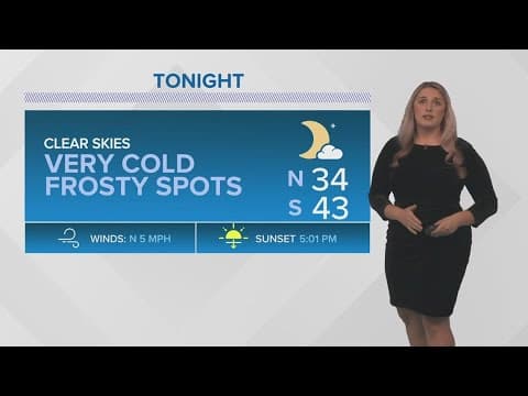 Weather: Some frost Thursday morning, warmer by Friday, and rain on Saturday