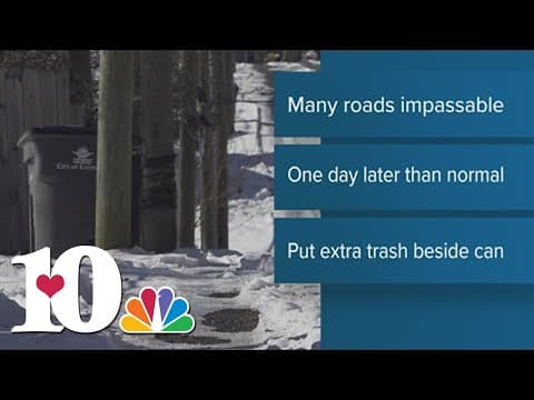 Trash pickup expected to resume after snow event