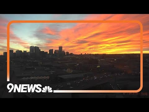 Orange Denver Broncos sunrise in the Mile High City