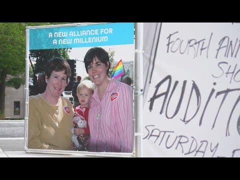 LGBTQ+ group volunteers repair Freedom Plaza exhibition, damaged by vandalism, severe weather