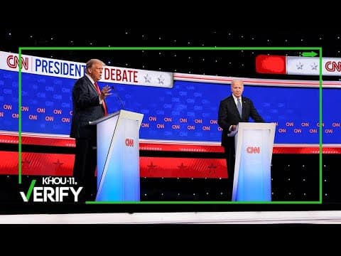 VERIFYING claims from the presidential debate between Trump and Biden