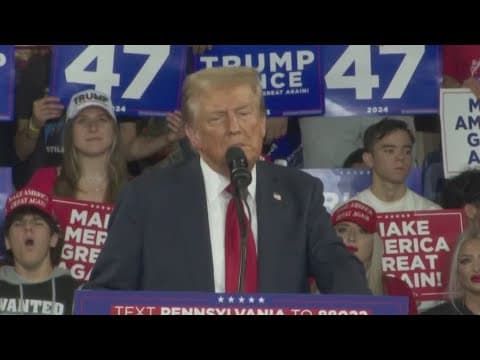 Donald Trump hosts rally in Pennsylvania focusing on economic issues, hurricanes