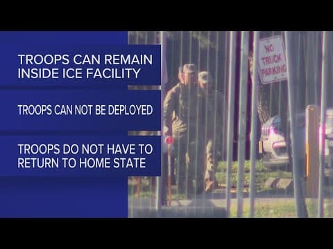 Federal appeals court says troops can remain in ICE facility, but can't be deployed for now