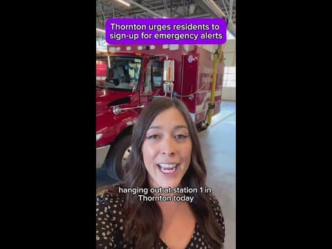 Thornton urges residents to sign-up for emergency alerts