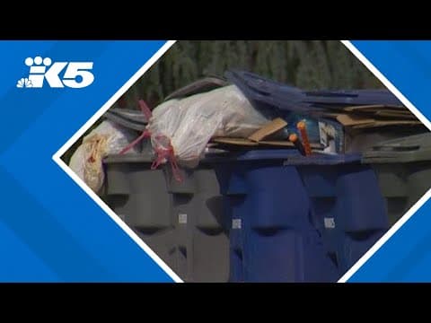 Jam-packed bins line city streets as strike delays trash pickup in King, Snohomish counties