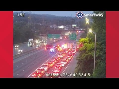 I-40 East closed near downtown Knoxville after deadly motorcycle crash