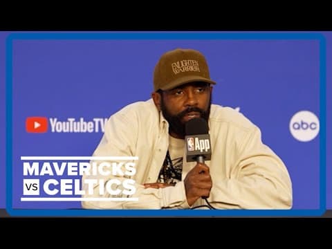 NBA Finals: Mavericks guard Kyrie Irving reacts to Game 5 loss to Celtics
