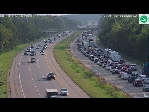 Injury crash shuts down several lanes on I-71 South in Delaware County