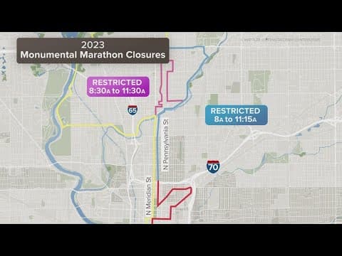 Indy Monumental Marathon street closures