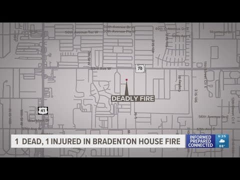 1 dead, 1 hospitalized after 'unintentional' house fire in Bradenton, officials say