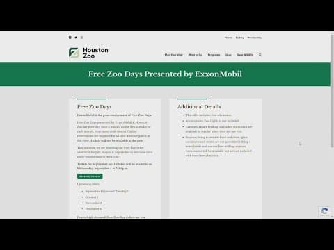 Want to go to the Houston Zoo for free? Here's how!
