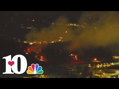 Where are wildfires burning in East Tennessee?