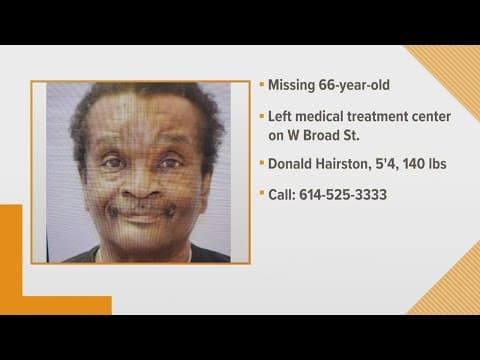 Franklin County Sheriff's Office searching for missing 66-year-old man with dementia