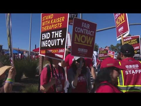Mental health workers protest Kaiser staffing shortages