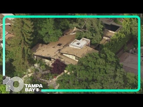 Large tree crashes into California home