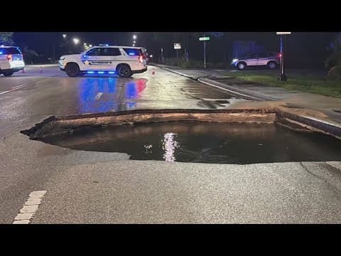 Child swept into drain after water main break in Sarasota, deputies say