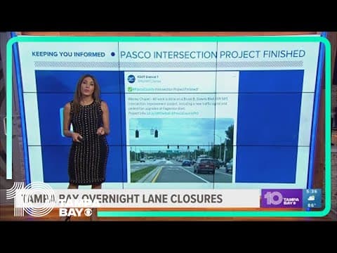 Up to Speed: Here are some overnight lane closures happening across Tampa Bay