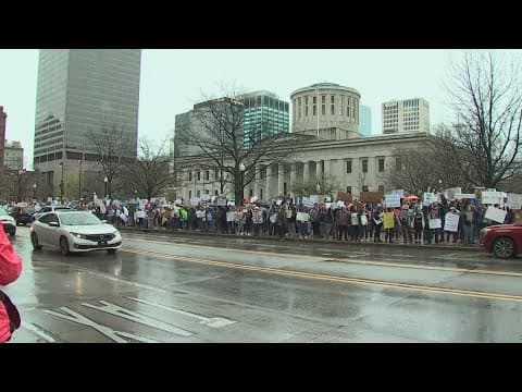 Thousands of protesters join 'Hands Off!' rally in Columbus