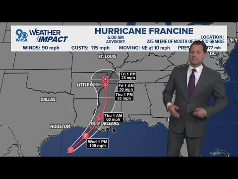Tracking Hurricane Francine: Expected to make landfall on Wednesday