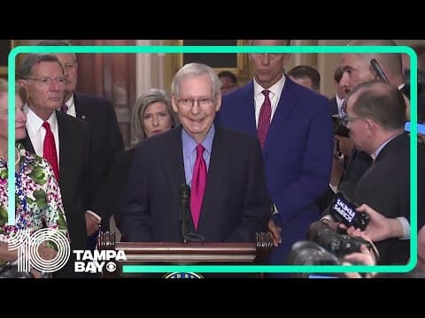 Mitch McConnell pressed by reporters on his health and addresses questions about his future