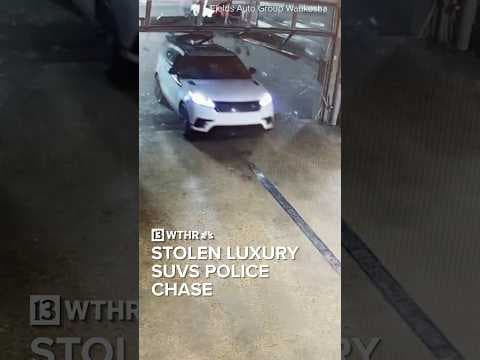 Surveillance video shows luxury SUV thefts and chase