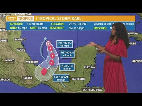 Tropical Storm Karl eyes coastal Mexico and a new area to watch in the Atlantic