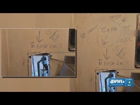 Photos shows hole inside Orleans Parish Jail were the alleged 11 inmates escaped in New Orleans