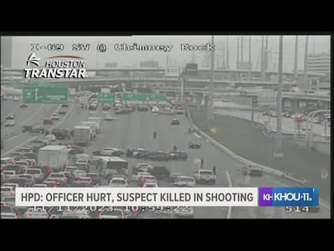 HPD: Officer injured in shootout with carjacker on Southwest Freeway