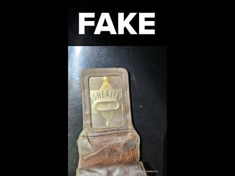 Police arrest man with fake sheriff's badge