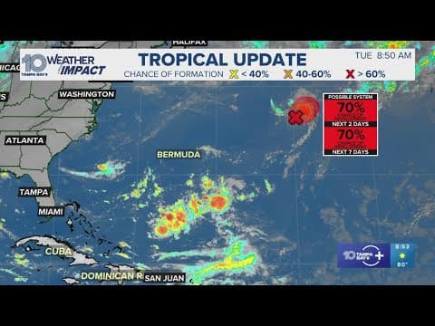 NHC: Chances are going up for some tropical development in area far off the coast of US