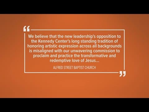 Alfred Street Baptist Church cancels Christmas event at Kennedy Center