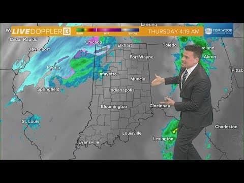 Tracking rain and snow showers moving into Indiana for the 1st of spring | Thursday AM Update