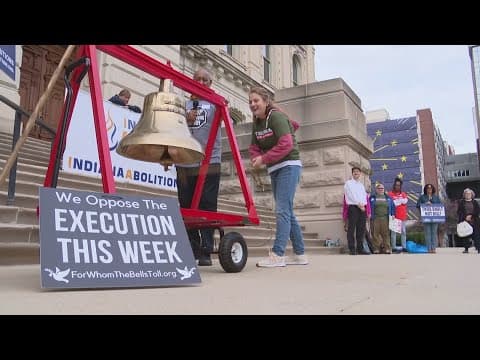 Protesters at Indiana Statehouse call for end to death penalty ahead of planned execution