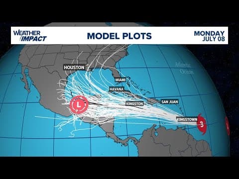Tracking the Tropics: Hurricane Beryl strengthens to category 3 storm as it continues to track west