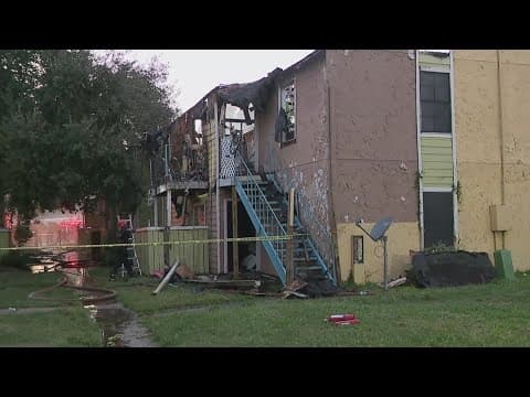 Dozens of families displaced after fire destroys north Houston apartment building